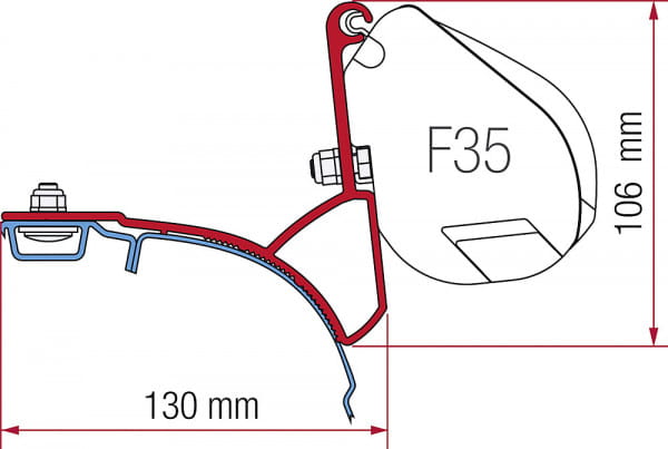 Fiamma Adapter Kit Vw T5/T6