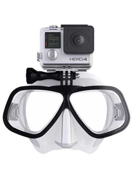 Octomask Freediver Taucherbrille mit GoPro/Actionpro Halterung clear