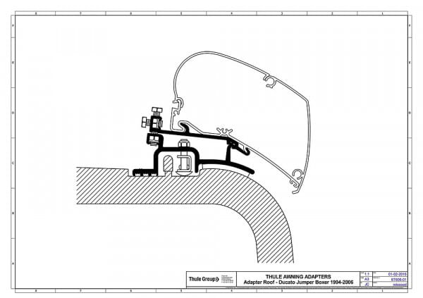 Thule Adapter Ducato, Jumper, Boxer