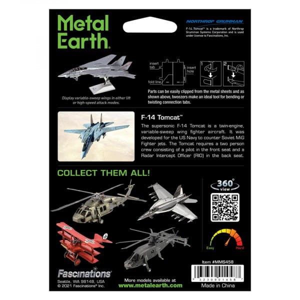 Metal Earth F-14 Tomcat Flugzeug Metall Modellbau