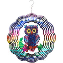 Kinetic Art 3D Flashy Owl Windspiel