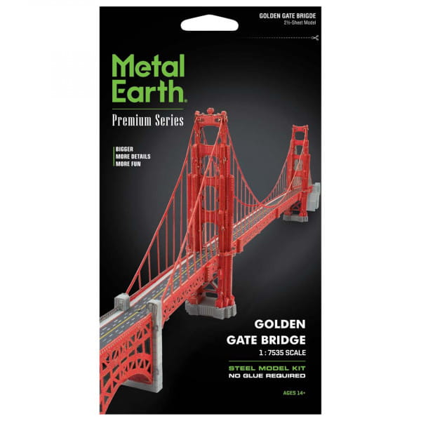 Metal Earth Premium Series Golden Gate Bridge 3D Tropical Bird Modellbau Metall