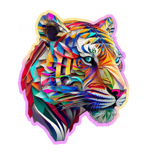 Wooden City Colorful Tiger Holzpuzzle