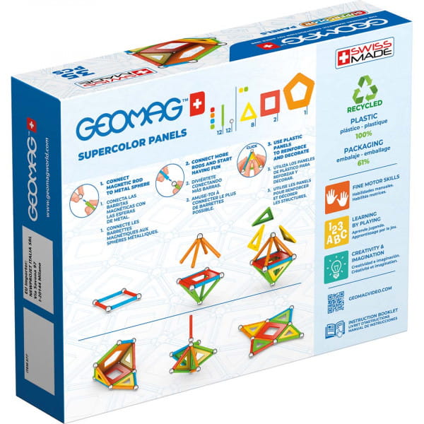 Geomag Supercolor Panels Recycled 35 pcs Magnet Baukasten