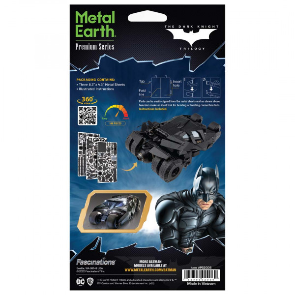 Metal Earth Premium Series Batman Tumbler Modellbau Metall