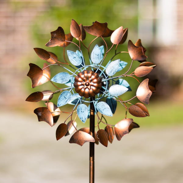 Kinetic Art Copper Leaf Duett Windspiel