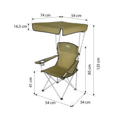 Nils Camp Campingstuhl mit Sonnenschutz Anouk