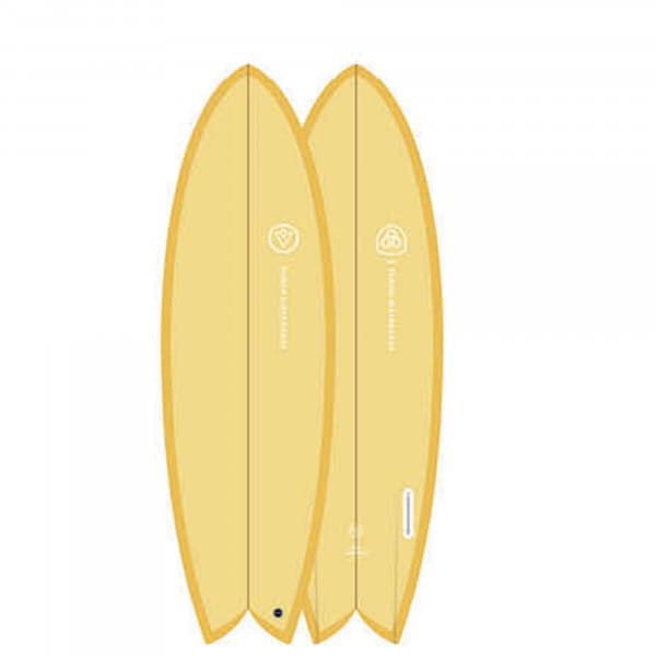 Surfboard VENON Node 5.11 Twinfin Retro Fish paste