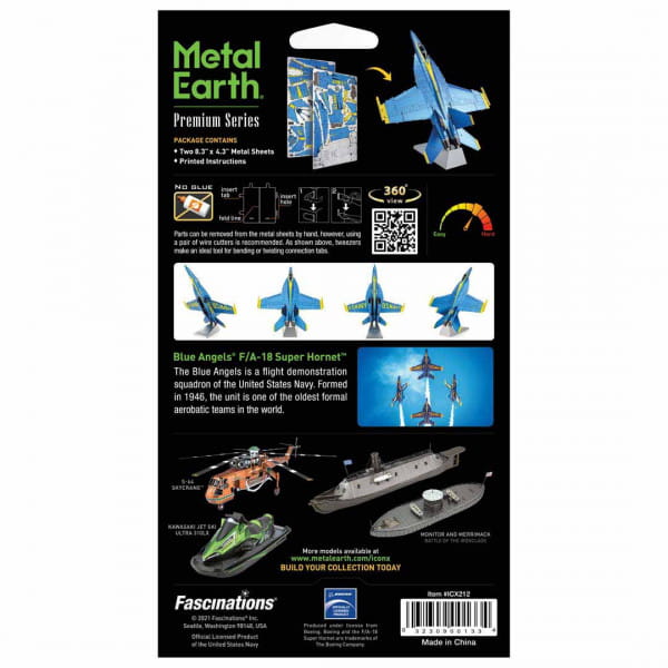 Metal Earth Iconx Blue Angels F/A-18 Super Hornet™