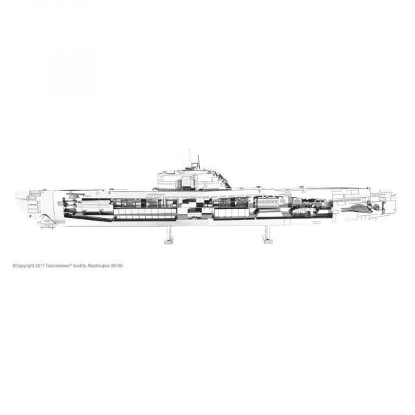 German U-Boat Type XXI 3D Metall Bausatz