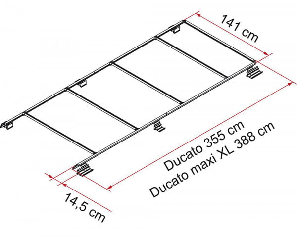 Fiamma Dachträger Roof-Rail Ducato H2, Ab 06/2006