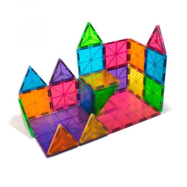 MAGNA TILES 32-teiliges Set Clear Colours mit klaren Farben Magnet Baukasten