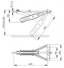 Al-Ko Steckstütze Plus 1.000 Kg/Kurz