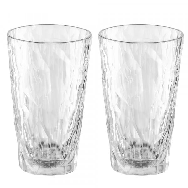 Koziol Trinkglas Club No. 6, Superglas 300 Ml 2er-Set Crystal Clear