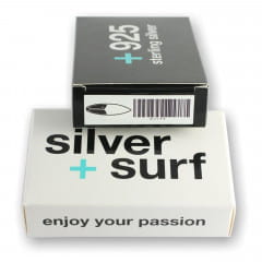 Silver+Surf Silber Schmuck Ski Gr M Kristall
