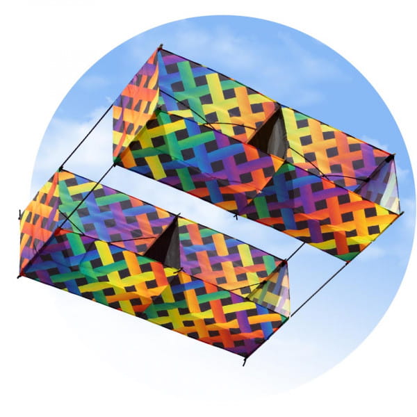 HQ Hargrave Box Kite Rainbow Mesh Drachen