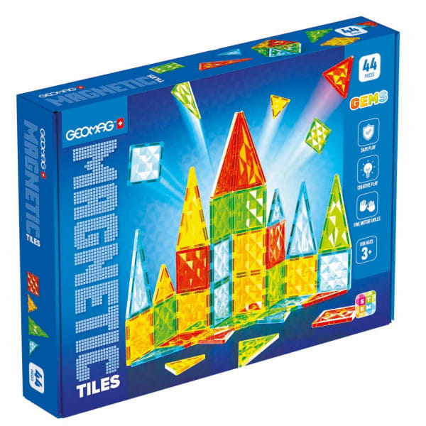 Geomag Magnetic Tiles Gems 44 Bausteine