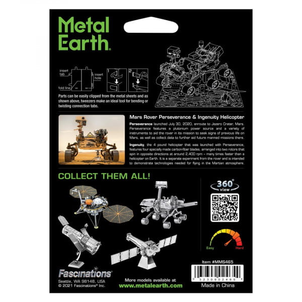 Metal Earth Mars Rover Perseverance &amp; Ingenuity Helicopter Metall Modellbau