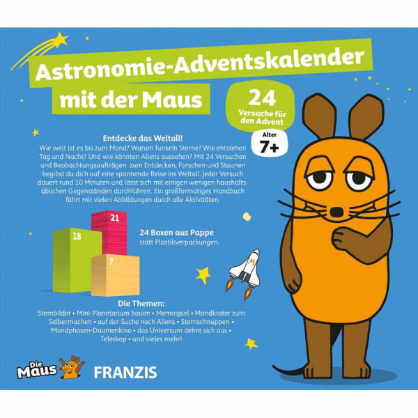 Franzis Astronomie-Adventskalender mit der Maus Adventskalender