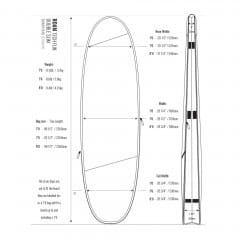 ROAM Boardbag Surfboard Tech Bag Doppel Fun 7.6