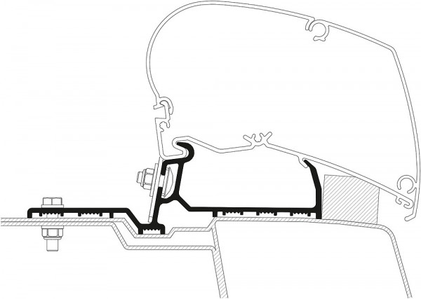 Thule Markisenadapter Renault Master G2 Für Dachmarkise Omnistor 6300 - 3-Tlg.