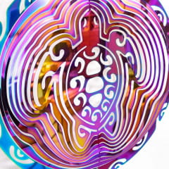 Kinetic Art 3D Vibrant Turtle Windspiel