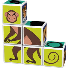 Geomag Magicube Printed Jungle Animals + Cards 9 pcs Magnet Baukasten