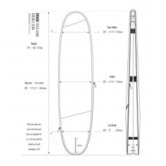 ROAM Boardbag Surfboard Tech Bag Doppel Long 9.2