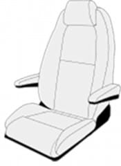 Art Sitzbezug Auf Mercedes Sprinter Chassis Inkl. Kopfteil, Anthrazit