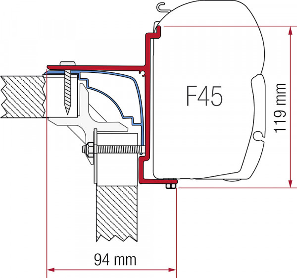 Fiamma Adapter Kit Bürstner/Laika Ecovip