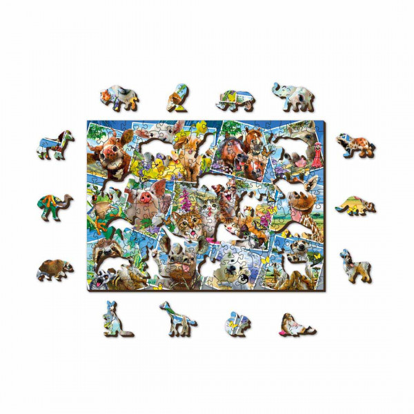 Wooden City Animal Postcards Gr. M Holz Puzzle