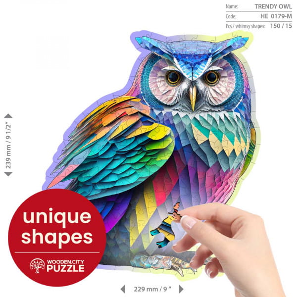 Wooden City Trendy Owl Holzpuzzle