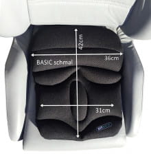 Sitback Keilkissen Basic Schmal 3d Schwarz