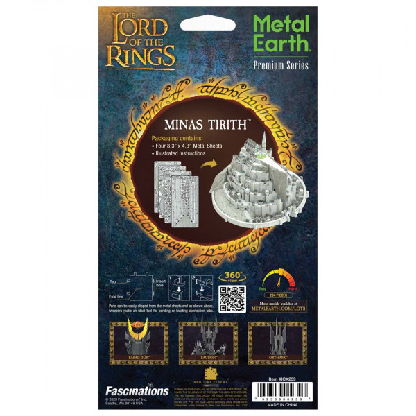 Metal Earth Premium Series Herr der Ringe Minas Tirith Modellbau Metall