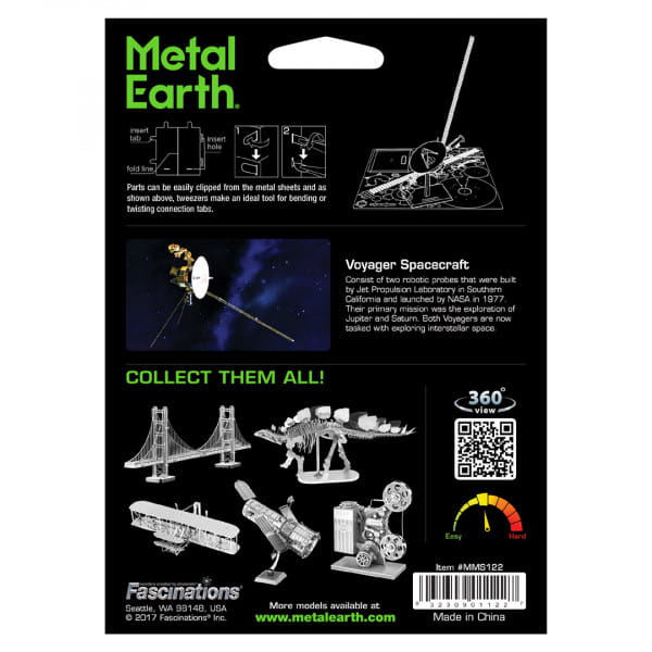 Metal Earth Voyager Spacecraft Modellbau Metall