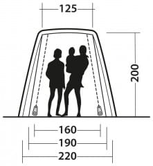 Outwell Sandcrest S Heckklappe Zelt