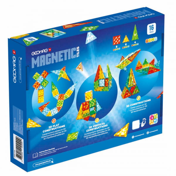 Geomag Geomag Magnetic Tiles Gems 16