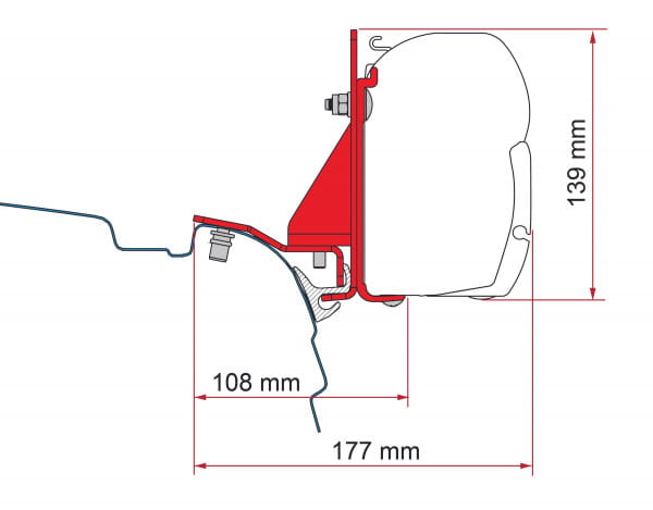 Fiamma Adapter Kit Multirail Reimo Vw T5/T6 Für Markise F45