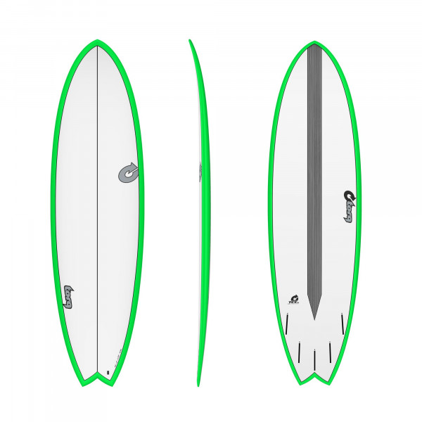 Surfboard TORQ Epoxy TET CS 6.6 Fish Carbon Green