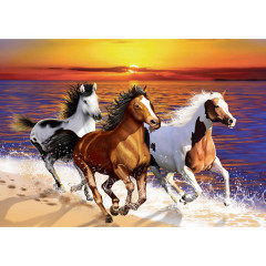 Wooden City Wooden Puzzle Wild Horses On The Beach XL Puzzle Holz
