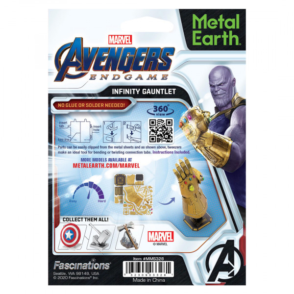 Marvel Avengers Infinity Gauntlet 3D Metall Bausatz