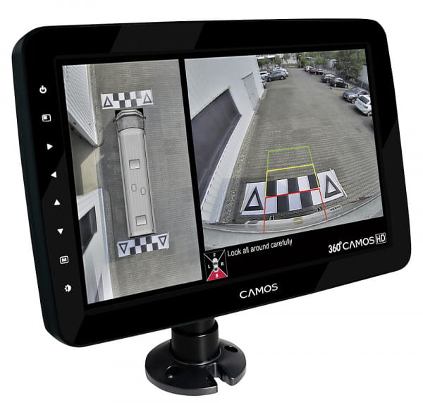 Camos Rückfahrvideosystem 360° Cm-1002t, Hd Mit 10,1 Zoll-Monitor, Fb. Schwarz