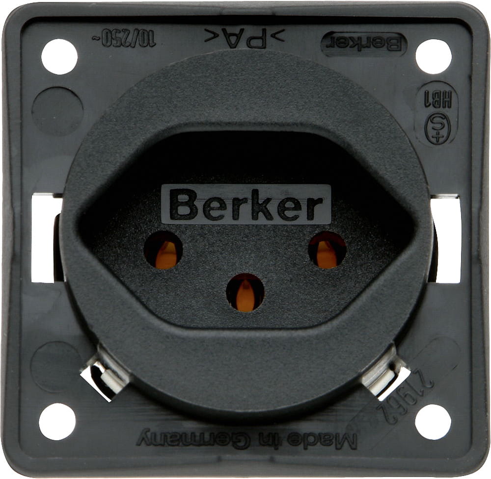 Berker USB-Ladesteckdose A+C 12V, Schwarz matt