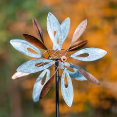 Kinetic Art Copper Flower Duett Windspiel