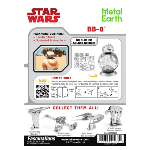 STAR WARS EP 7 BB-8 3D Metall Bausatz