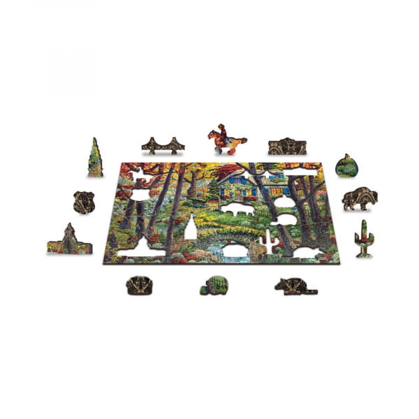 Wooden City A Cottage in the Woods Gr. M Holz Puzzle
