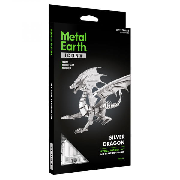 Iconx Silver Dragon 3D Metall Bausatz