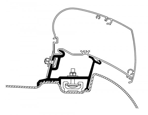 Thule Adapter Zu Thule Omnistor 6300/6200 Für Mb Sprinter Und Vw Crafter