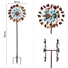 Kinetic Art Copper Leaf Duett Windspiel