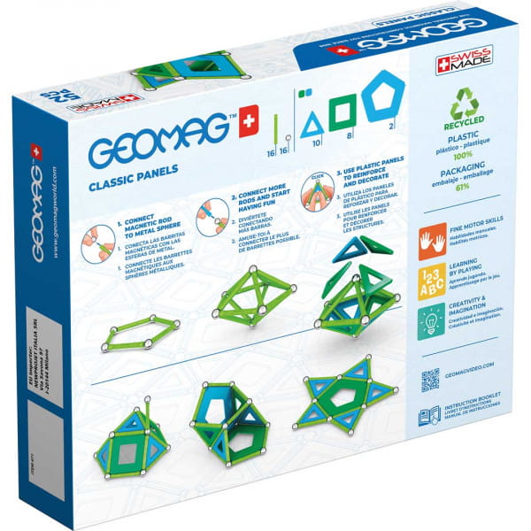Geomag Classic Panels Recycled 52 Magnet Baukasten